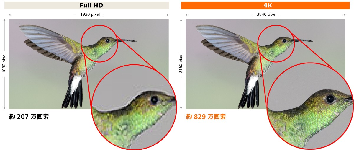 細部まで緻密な4K高画質
