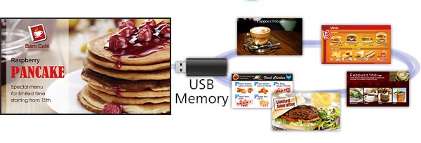 USBメディアファイル再生機能を内蔵