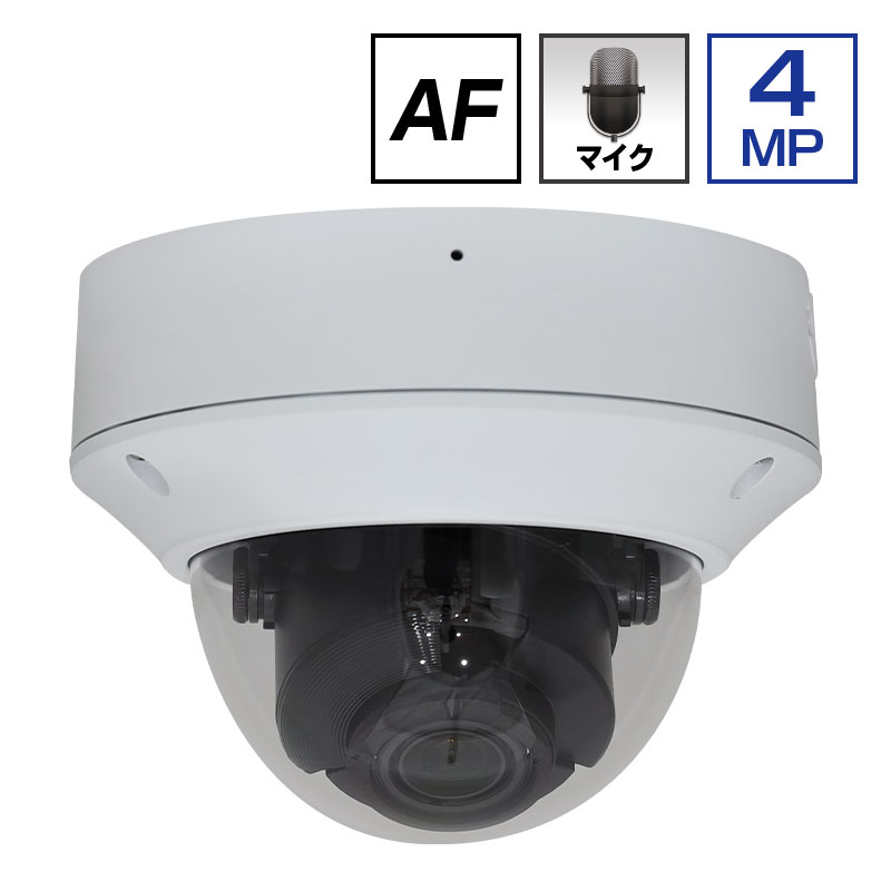 ネクステージ 4.0MP POE 対応 赤外線防滴 電動バリフォーカル ネットワークドームカメラ IPC-323EV4