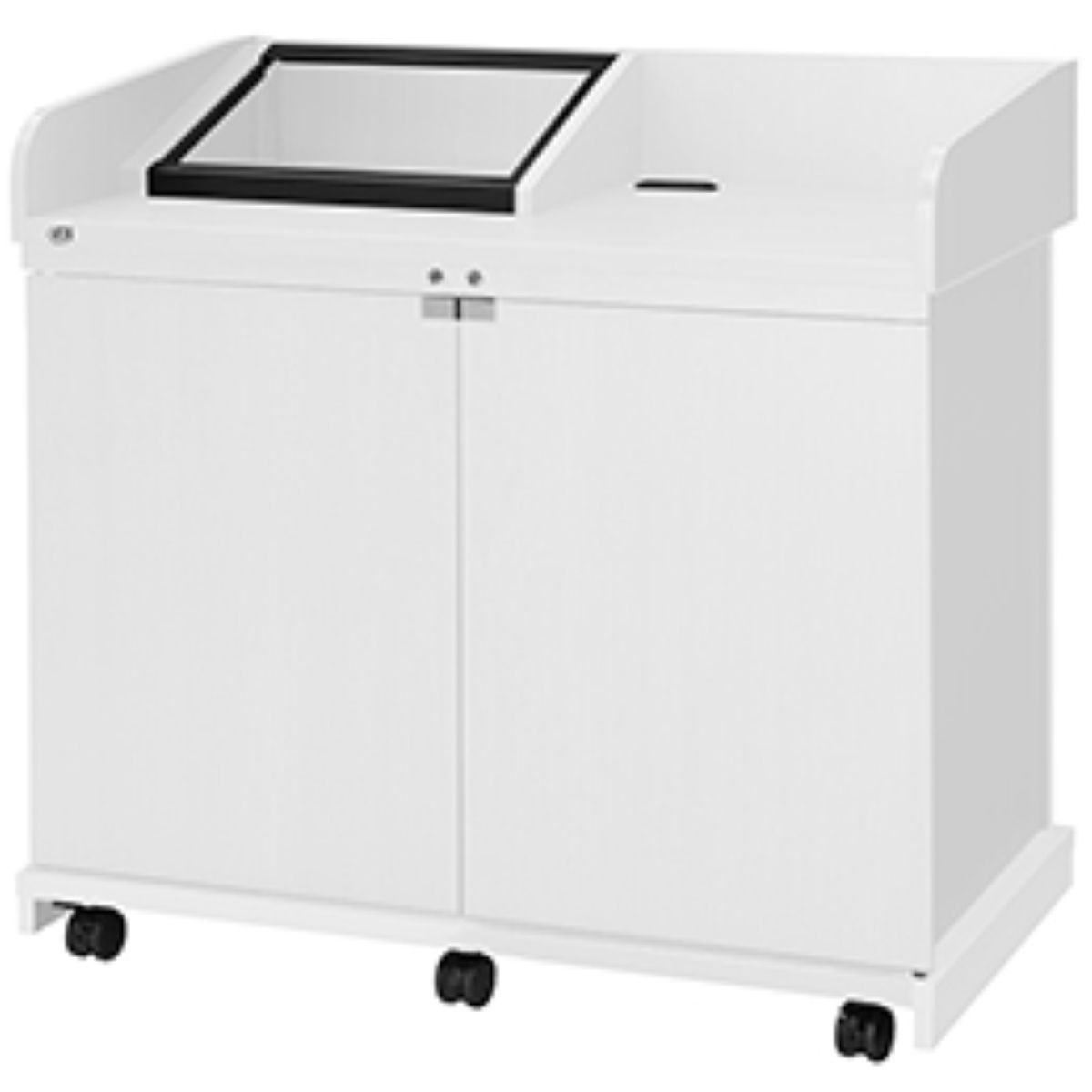 オーエス OS AVキャビネット レクチャー卓 (コンソールタイプ/木扉) CLA-32UW1-W06NC (プレミアムホワイト) (送料無料)