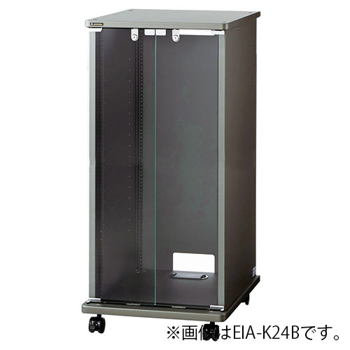 オーロラ AURORA 木製EIAラック ファンユニット付き EIA-K24BF3 (メタリックダークグレー) (送料無料)